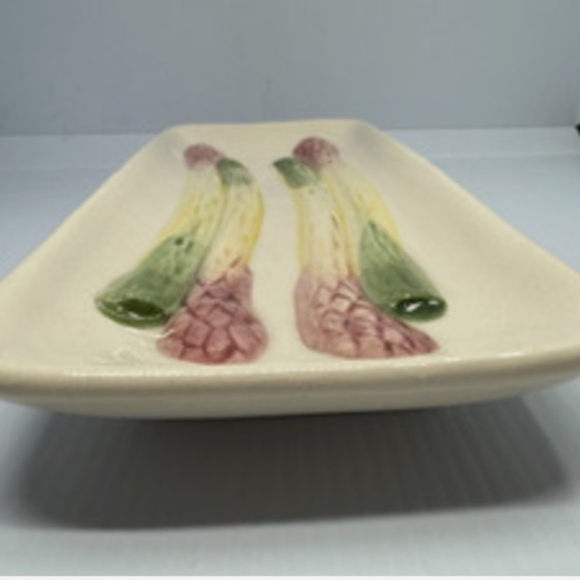 OLFAIRE Asparagus Rectangle Dish #7631 Made in Portugal 10" ~ Set of 2 - Picture 6 of 8